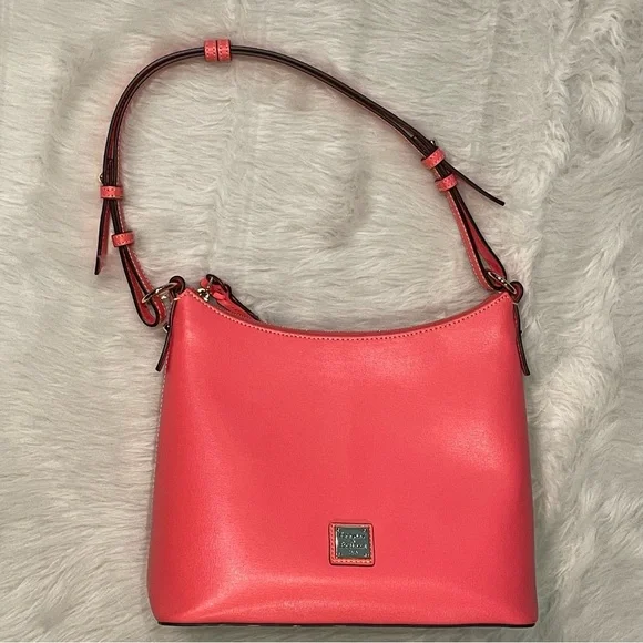 Dooney & Bourke 2 pc Saffiano Hobo & Wristlet - Picture 2 of 14